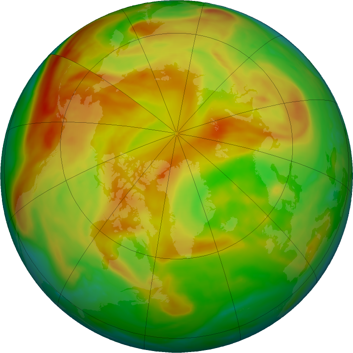 Arctic ozone map for 19 May 2019